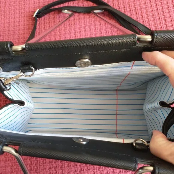 Studio Cult Binder Clip Bag Purse in Black and Silver - Picture 14 of 16